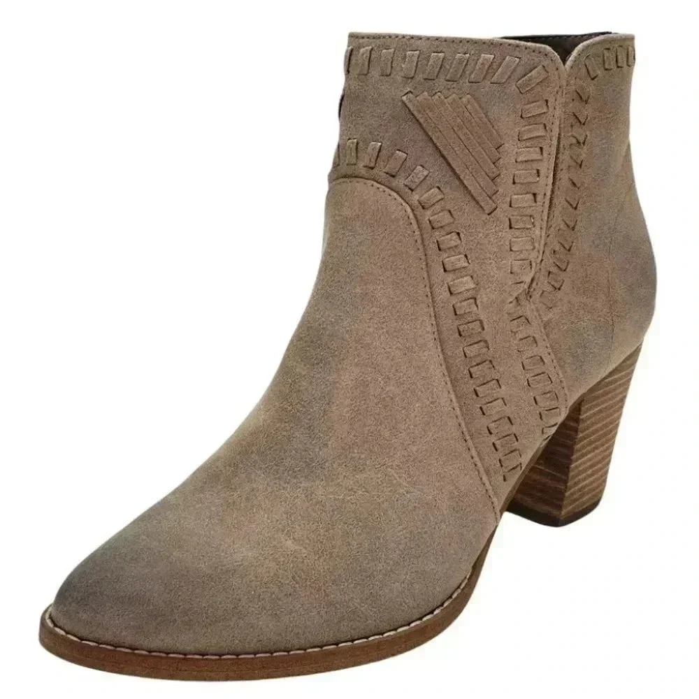 Zigi Soho Halyn Taupe Womens Ankle Boots Size 10M